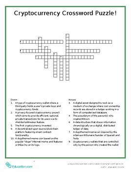 cryptocurrency crossword clue 7 letters|Proprietary Projects .